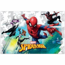 Borddug med Spiderman Team Up i plastik på 120 x 180 cm